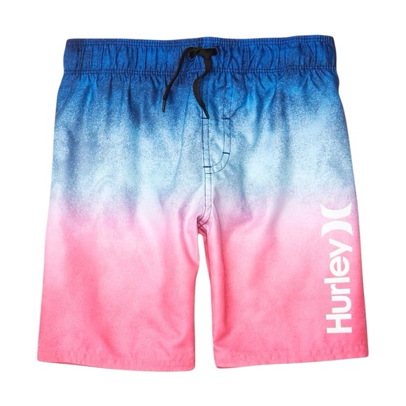 Hurley Blue and Pink Ombré Swim Trunks - Picture 1 of 5